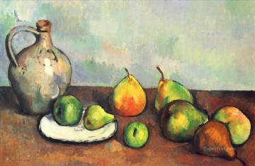 印象派の静物画 Painting - 静物画の水差しと果物 ポール・セザンヌ